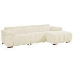 Vente - unique - canapé d'angle droit relax électrique en tissu beige molpica Vente - unique - canapé d'angle droit relax électrique en tissu beige molpica