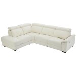 Vente - unique - canapé d'angle gauche relax électrique en tissu beige kokiba Vente - unique - canapé d'angle gauche relax électrique en tissu beige kokiba