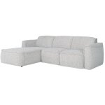 Vente - unique - canap� d'angle gauche en tissu chin� gris diomaro