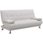Vente - unique - canap convertible clic - clac en simili blanc maxime ii