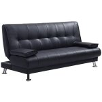 Vente - unique - canapé convertible clic - clac en simili noir maxime ii Vente - unique - canapé convertible clic - clac en simili noir maxime ii