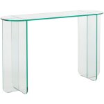 Vente - unique - console en verre tremp - transparent - feyza