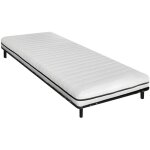 Vente - unique - ensemble 90 x 190 cm cadre  lattes + matelas mousse dhoussable p. 10cm - nasus de ...