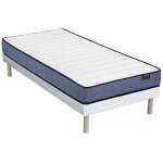 Vente - unique - ensemble 90 x 190 cm sommier tapissier + matelas ressorts ensach�s �p. 19cm - dayni ...
