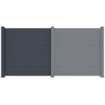 Vente - unique - extension de clôture à poser h182 x l178. 3 en aluminium anthracite - nazario Vente - unique - extension de clôture à poser h182 x l178. 3 en aluminium anthracite - nazario