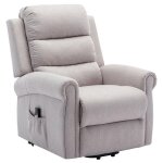 Vente - unique - fauteuil massant en tissu avec releveur électrique - beige - lovari Vente - unique - fauteuil massant en tissu avec releveur électrique - beige - lovari