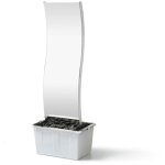 Vente - unique - fontaine d'extrieur vague en acier inoxydable - h. 130 cm - argent - hoki
