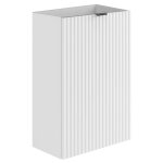 Vente - unique - meuble pour lave main stri� porte r�versible blanc - h60 x l40 x p22 - vahira