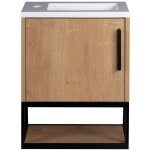 Meuble lave - main suspendu avec niche - 40 cm - coloris naturel clair - lopena