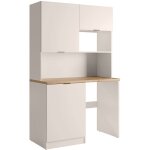 Vente - unique - meuble multifonction kitchenette et buanderie - avec plan de travail 120 cm - beige ...