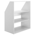 Vente - unique - meuble sous pente 2 tagres - blanc - adezio