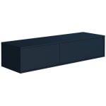 Vente - unique - meuble sous vasque suspendu - coloris bleu nuit - l150 cm - isaure ii