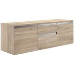Vente - unique - meuble sous vasque suspendu - naturel clair - 150 cm - jimena ii