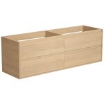 Vente - unique - meuble sous vasque suspendu - placage chne - 150 cm - milipam