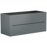 Vente - unique - meuble sous vasque suspendu stri� gris - 120 cm - pavani