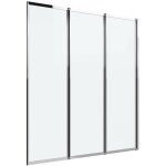 Vente - unique - pare baignoire pliant en m�tal - coloris chrome - 120 x 140 cm - district