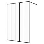 Vente - unique ? paroi de douche � l'italienne 140 x 200 cm ? noir mat ? verre tremp� 6 mm ? aluminium ...