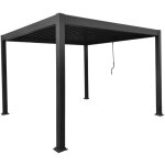 Vente - unique - pergola bioclimatique autoportante en aluminium avec lames orientables - 9 m - anthracite ...