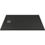 Vente - unique - receveur extra - plat  poser ou  encastrer dcoupable en rsine smc - noir - 160 x ...