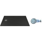 Vente - unique - receveur extra - plat à poser ou à encastrer découpable en résine smc avec siphon - ... Vente - unique - receveur extra - plat à poser ou à encastrer découpable en résine smc avec siphon - ...