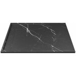 Vente - unique - receveur extra - plat � poser ou � encastrer d�coupable en r�sine smc - noir marbr� ...