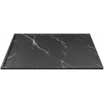 Vente - unique - receveur extra - plat � poser ou � encastrer d�coupable en r�sine smc - noir marbr� ...