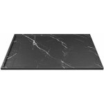 Vente - unique - receveur extra - plat � poser ou � encastrer d�coupable en r�sine smc - noir marbr� ...