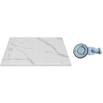 Vente - unique - receveur extra - plat  poser ou  encastrer dcoupable en rsine smc avec siphon - ...