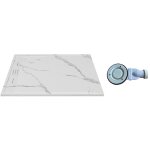 Vente - unique - receveur extra - plat � poser ou � encastrer d�coupable en r�sine smc avec siphon - ...