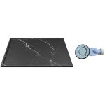 Vente - unique - receveur extra - plat � poser ou � encastrer d�coupable en r�sine smc avec siphon - ...