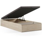 Vente - unique - sommier coffre avec tiroir 90 x 200 cm - naturel clair - hestia de ysm�e