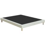Vente - unique - sommier d�co tapissier 160 x 200 cm - beige - kozani de ysm�e