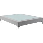 Vente - unique - sommier dco tapissier 180 x 200 cm dhoussable - gris - isani de ysme