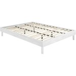 Vente - unique - sommier à lattes 180 x 200 cm - blanc - muchigan de ysmée Vente - unique - sommier à lattes 180 x 200 cm - blanc - muchigan de ysmée
