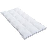 Surconfort de matelas anti - acariens 1 place - 90x 190 cm - enveloppe satin 120 fils / cm2 - garnissage ...