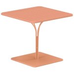 Vente - unique - table de jardin l. 80 cm en m�tal - orange clair - mirmande de mylia