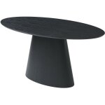 Vente - unique - table � manger 6 personnes placage fr�ne - noir - antelada