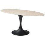 Vente - unique - table à manger 8 personnes en céramique et métal noir - effet travertin beige - elva ... Vente - unique - table à manger 8 personnes en céramique et métal noir - effet travertin beige - elva ...