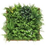 Vente - unique - tableau vgtal synthtique 55 x 55 cm - cadre naturel, feuillage vert - vegetiri