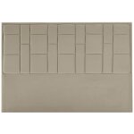 Tte de lit 160 cm - velours - taupe - hermine
