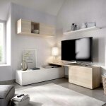 Dmora - unit murale dagnell, ensemble de salon modulable d'angle, meuble de salon meuble tv multi - ...