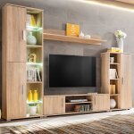 The living store - unité murale tv avec lumières led chêne sonoma - meuble tv - unités murales - rangement ... The living store - unité murale tv avec lumières led chêne sonoma - meuble tv - unités murales - rangement ...