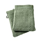 Lot de 2 gants de toilette 'spa' 15 x 21 cm / 400 gr / m - couleur: 'spa' romarin