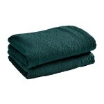 Lot de 2 serviettes invit 'spa' 30 x 50 cm / 400 gr / m - couleur: 'spa' emeraude