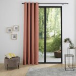 Univers decor - rideau occultant phonique et thermique doubl polaire 'arctique' rose bois