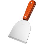 Upkoch spatule  steak en acier inoxydable avec manche en bois, pelle  pizza professionnelle robuste ...