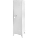 Urban living - vestiaire m�tal industriel blanc 1 porte 2 �tag�res