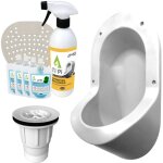 Urinoir sans eau encastrable ti'pi blanc + kit valve parachute + pack entretien