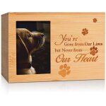Urnes pour animaux de compagnie, bo�te � cendres de chien en bois cercueil souvenir comm�moratif cadeau ...