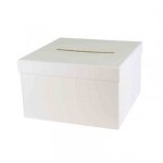 Urne carr�e en carton blanc personnalisable - surdiscount